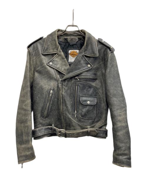 HARLEY-DAVIDSON（ハーレーダビッドソン）HARLEY-DAVIDSON (ハーレーダビッドソン) SCREAMIN EAGLE CLUB　ダブルライダースジャケット ブラック サイズ:44の古着・服飾アイテム