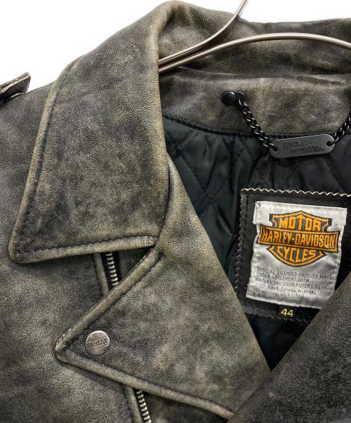 HARLEY-DAVIDSON（ハーレーダビッドソン）HARLEY-DAVIDSON (ハーレーダビッドソン) SCREAMIN EAGLE CLUB　ダブルライダースジャケット ブラック サイズ:44の古着・服飾アイテム