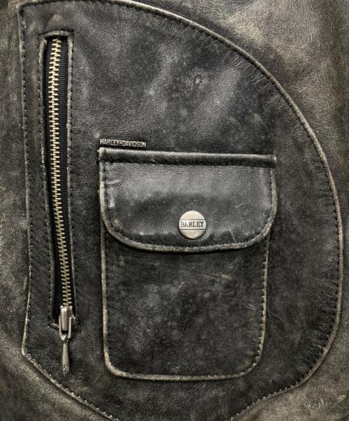 HARLEY-DAVIDSON（ハーレーダビッドソン）HARLEY-DAVIDSON (ハーレーダビッドソン) SCREAMIN EAGLE CLUB　ダブルライダースジャケット ブラック サイズ:44の古着・服飾アイテム