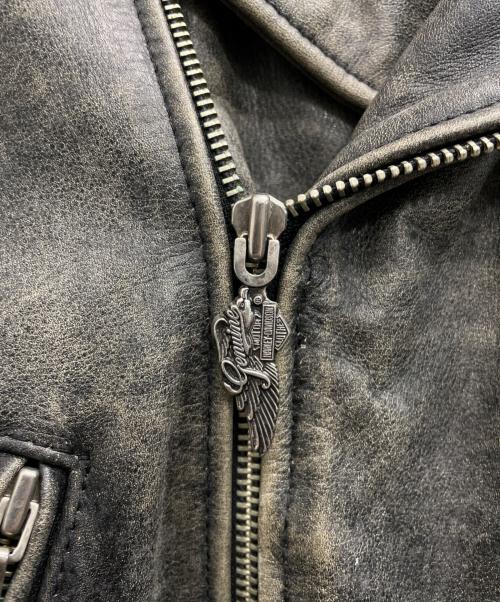 HARLEY-DAVIDSON（ハーレーダビッドソン）HARLEY-DAVIDSON (ハーレーダビッドソン) SCREAMIN EAGLE CLUB　ダブルライダースジャケット ブラック サイズ:44の古着・服飾アイテム