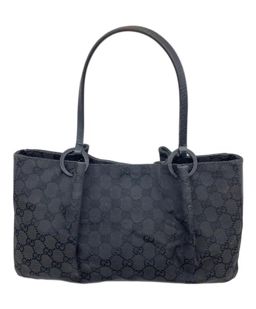 GUCCI（グッチ）GUCCI (グッチ)  GG キャンバス ポーチ付きトートバッグ ブラックの古着・服飾アイテム
