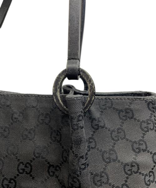 GUCCI（グッチ）GUCCI (グッチ)  GG キャンバス ポーチ付きトートバッグ ブラックの古着・服飾アイテム