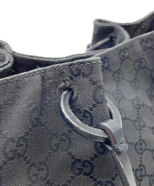 GUCCI（グッチ）GUCCI (グッチ)  GG キャンバス ポーチ付きトートバッグ ブラックの古着・服飾アイテム