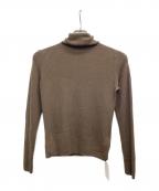 SLOANEスローン）の古着「14Gリブ エクストラファインメリノウール タートルネック」｜ブラウン