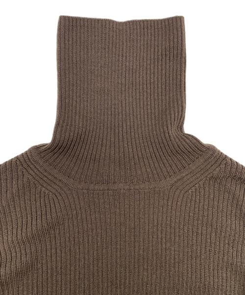 SLOANE（スローン）SLOANE (スローン) 14Gリブ エクストラファインメリノウール タートルネック ブラウン サイズ:1の古着・服飾アイテム