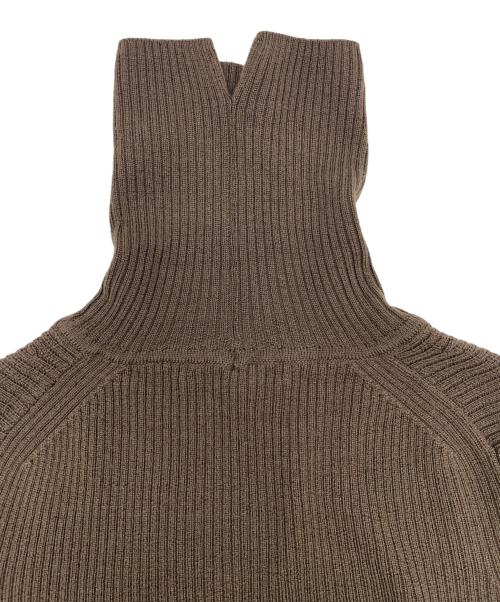 SLOANE（スローン）SLOANE (スローン) 14Gリブ エクストラファインメリノウール タートルネック ブラウン サイズ:1の古着・服飾アイテム