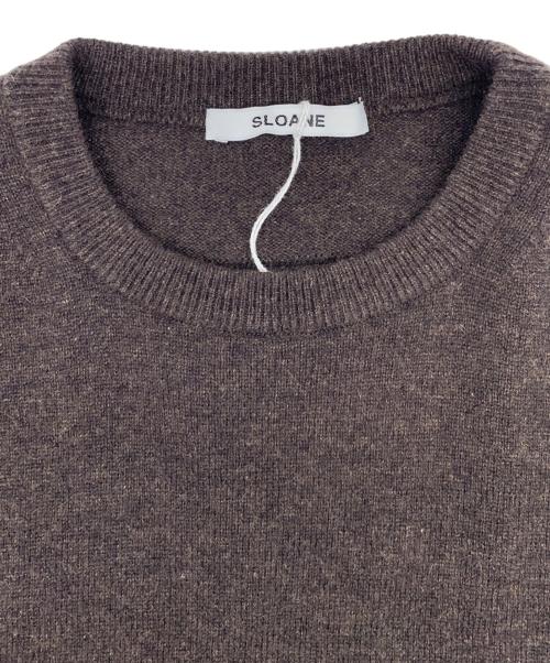 SLOANE（スローン）SLOANE (スローン) 12G天竺 カシミヤクルーネック ブラウン サイズ:4の古着・服飾アイテム