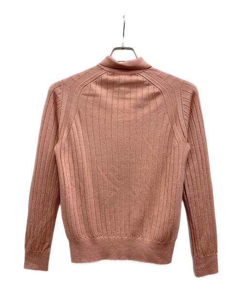 SLOANE（スローン）SLOANE (スローン) 18Gワイドリブ エクストラファインメリノウール・シルク 襟付きカーディガン ピンク サイズ:2の古着・服飾アイテム