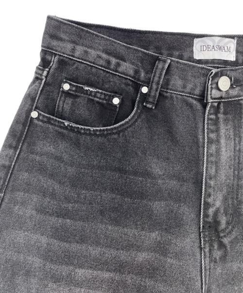 ideaswam（イデアスワム）ideaswam (イデアスワム) OUROBOROS WASHED DENIM ブラック サイズ:Lの古着・服飾アイテム
