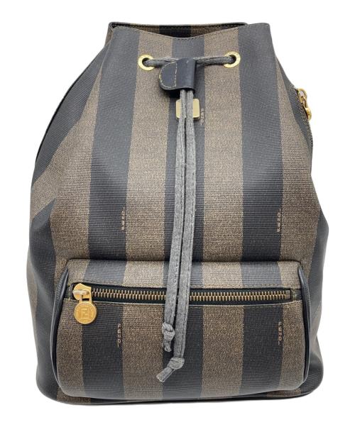FENDI（フェンディ）FENDI (フェンディ) ペカンキャンバスミニバックパック ブラウンの古着・服飾アイテム