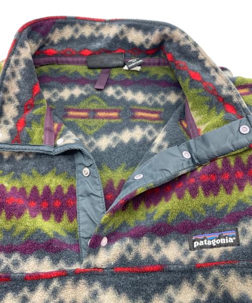 Patagonia（パタゴニア）Patagonia (パタゴニア) ハーフスナッププルオーバー パープル×ネイビー サイズ:Mの古着・服飾アイテム