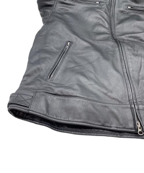 HARLEY-DAVIDSON（ハーレーダビッドソン）HARLEY-DAVIDSON (ハーレーダビッドソン) Reflective Skull Leather Jacket ブラック サイズ:2XLの古着・服飾アイテム