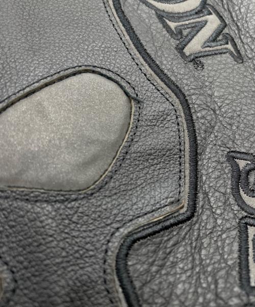 HARLEY-DAVIDSON（ハーレーダビッドソン）HARLEY-DAVIDSON (ハーレーダビッドソン) Reflective Skull Leather Jacket ブラック サイズ:2XLの古着・服飾アイテム