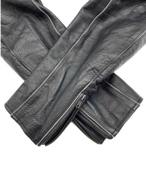 HARLEY-DAVIDSON（ハーレーダビッドソン）HARLEY-DAVIDSON (ハーレーダビッドソン) Reflective Skull Leather Jacket ブラック サイズ:2XLの古着・服飾アイテム