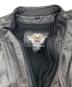 中古・古着 HARLEY-DAVIDSON (ハーレーダビッドソン) Reflective Skull Leather Jacket ブラック サイズ:2XL：25000円