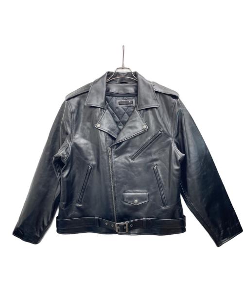 Liugoo Leathers（リューグーレザーズ）Liugoo Leathers (リューグーレザーズ) シングルライダースジャケット ブラック サイズ:3Lの古着・服飾アイテム