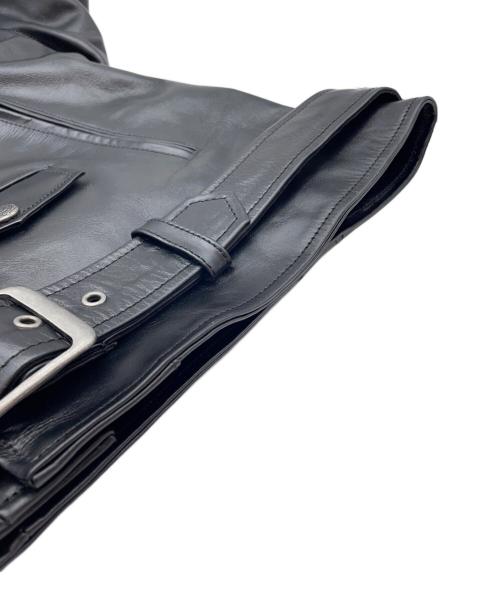 Liugoo Leathers（リューグーレザーズ）Liugoo Leathers (リューグーレザーズ) シングルライダースジャケット ブラック サイズ:3Lの古着・服飾アイテム