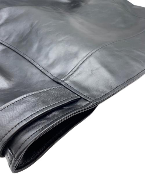 Liugoo Leathers（リューグーレザーズ）Liugoo Leathers (リューグーレザーズ) シングルライダースジャケット ブラック サイズ:3Lの古着・服飾アイテム