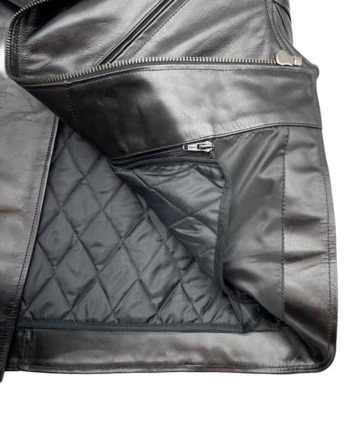 Liugoo Leathers（リューグーレザーズ）Liugoo Leathers (リューグーレザーズ) シングルライダースジャケット ブラック サイズ:3Lの古着・服飾アイテム