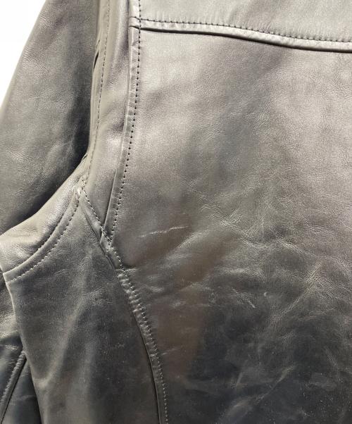 Liugoo Leathers（リューグーレザーズ）Liugoo Leathers (リューグーレザーズ) シングルライダースジャケット ブラック サイズ:3Lの古着・服飾アイテム