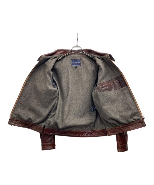 VELUO KLDLY（ヴェルオックリー）VELUO KLDLY (ヴェルオックリー) シングルライダースジャケット ブラウン サイズ:Mの古着・服飾アイテム