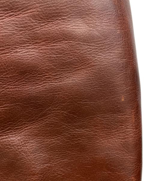 VELUO KLDLY（ヴェルオックリー）VELUO KLDLY (ヴェルオックリー) シングルライダースジャケット ブラウン サイズ:Mの古着・服飾アイテム