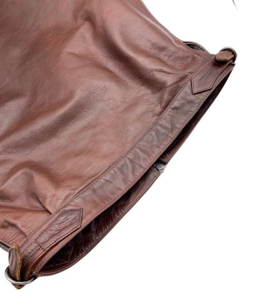 VELUO KLDLY（ヴェルオックリー）VELUO KLDLY (ヴェルオックリー) シングルライダースジャケット ブラウン サイズ:Mの古着・服飾アイテム