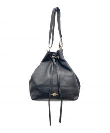 COACH（コーチ）の古着「巾着ショルダーバッグ」｜ブラック