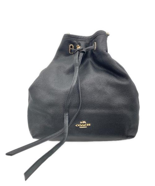 COACH（コーチ）COACH (コーチ) 巾着ショルダーバッグ ブラックの古着・服飾アイテム