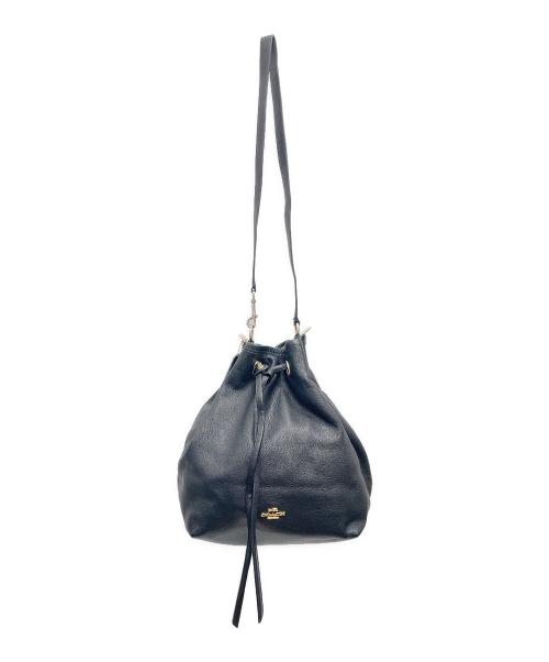 COACH（コーチ）COACH (コーチ) 巾着ショルダーバッグ ブラックの古着・服飾アイテム