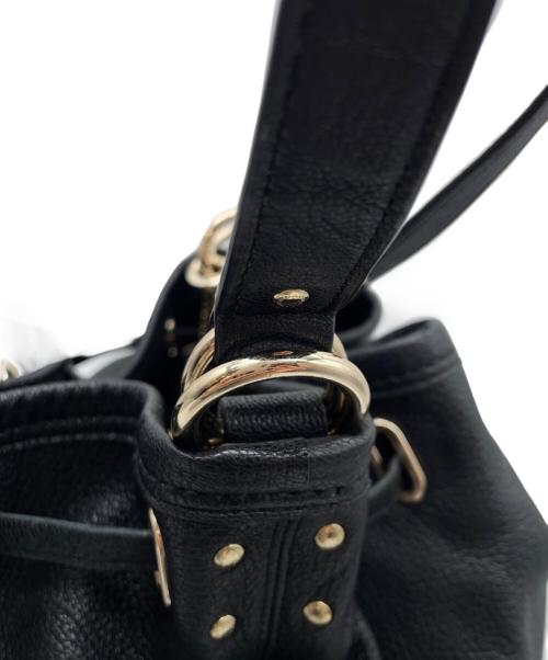 COACH（コーチ）COACH (コーチ) 巾着ショルダーバッグ ブラックの古着・服飾アイテム