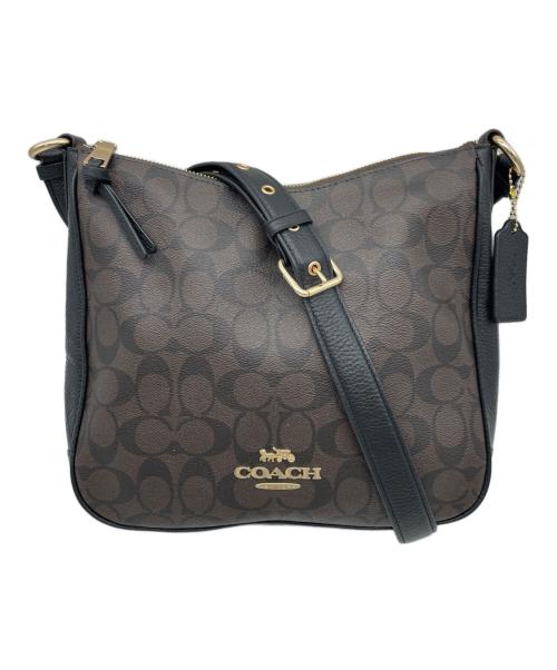 COACH（コーチ）COACH (コーチ) エリー ファイル バッグ ブラック×ブラウンの古着・服飾アイテム