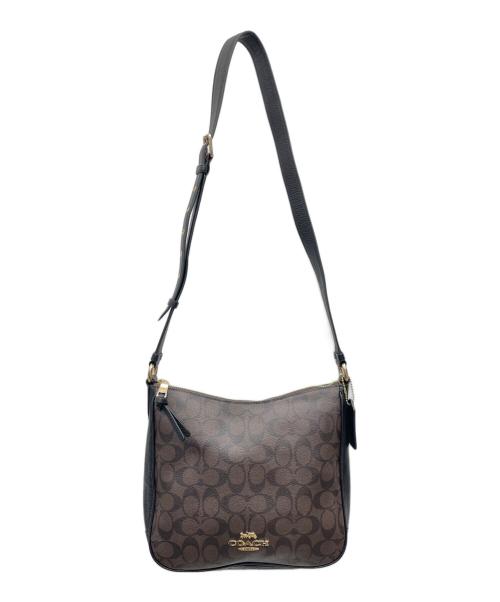 COACH（コーチ）COACH (コーチ) エリー ファイル バッグ ブラック×ブラウンの古着・服飾アイテム