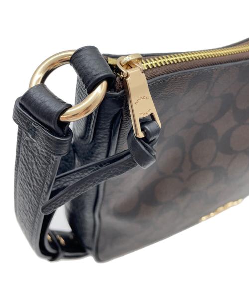 COACH（コーチ）COACH (コーチ) エリー ファイル バッグ ブラック×ブラウンの古着・服飾アイテム