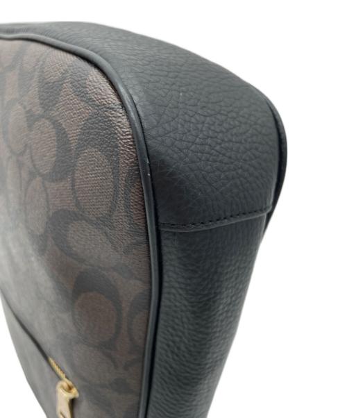 COACH（コーチ）COACH (コーチ) エリー ファイル バッグ ブラック×ブラウンの古着・服飾アイテム