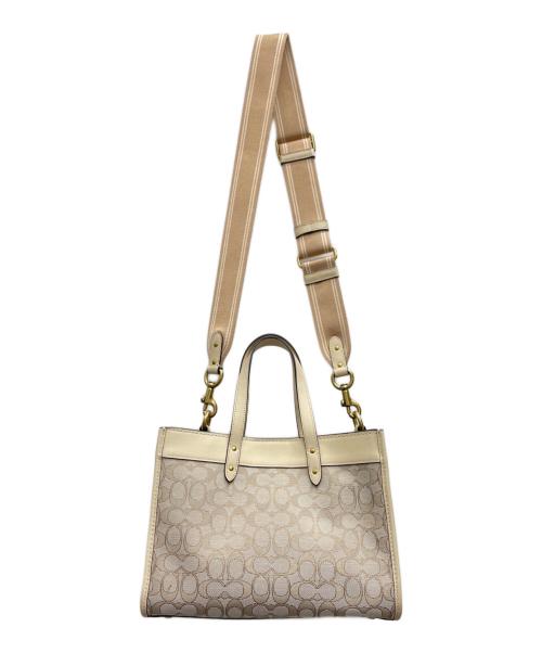 COACH（コーチ）COACH (コーチ) フィールド トート30 2WAYショルダーバッグ ベージュの古着・服飾アイテム