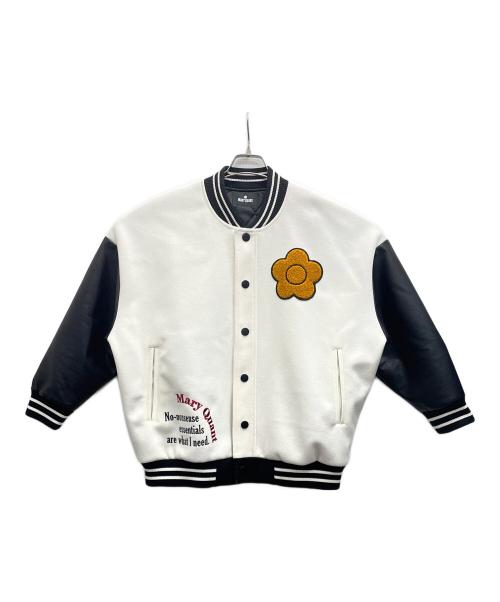 MARY QUANT（マリークヮント）MARY QUANT (マリークヮント) MQスタジャン ホワイト×ブラック サイズ:Mの古着・服飾アイテム