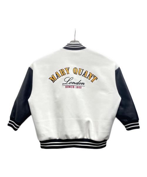 MARY QUANT（マリークヮント）MARY QUANT (マリークヮント) MQスタジャン ホワイト×ブラック サイズ:Mの古着・服飾アイテム