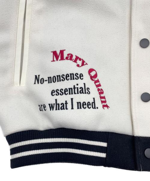 MARY QUANT（マリークヮント）MARY QUANT (マリークヮント) MQスタジャン ホワイト×ブラック サイズ:Mの古着・服飾アイテム