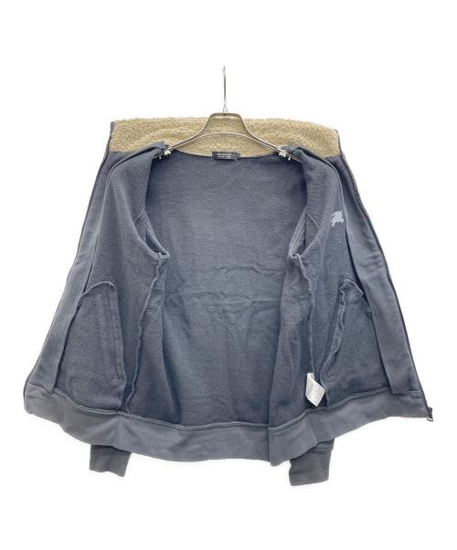 BURBERRY BLACK LABEL（バーバリーブラックレーベル）BURBERRY BLACK LABEL (バーバリーブラックレーベル) スウェットトラックジャケット グレー×ベージュ サイズ:2の古着・服飾アイテム