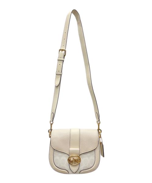 COACH（コーチ）COACH (コーチ) ショルダーバッグ ベージュ×ホワイトの古着・服飾アイテム