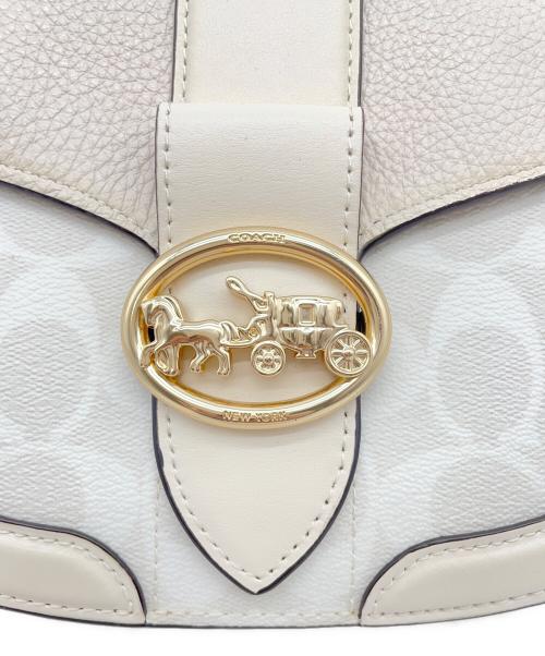 COACH（コーチ）COACH (コーチ) ショルダーバッグ ベージュ×ホワイトの古着・服飾アイテム