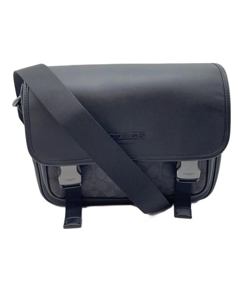 COACH（コーチ）COACH (コーチ) フラップショルダーバッグ ブラックの古着・服飾アイテム