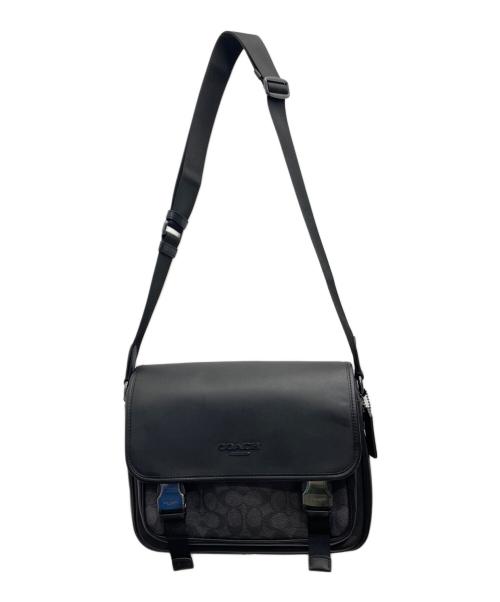 COACH（コーチ）COACH (コーチ) フラップショルダーバッグ ブラックの古着・服飾アイテム