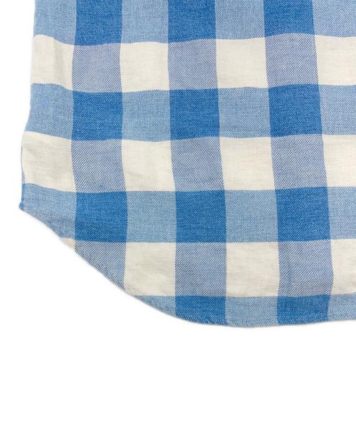 RRL（ダブルアールエル）RRL (ダブルアールエル) スリム フィット ツイルウエスタン シャツ ブルー サイズ:Ｍの古着・服飾アイテム