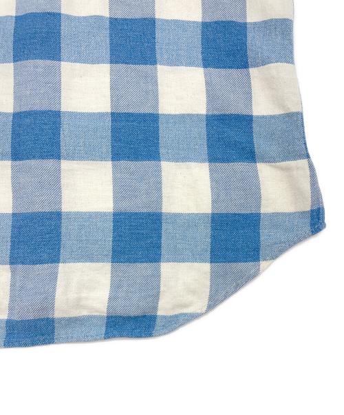 RRL（ダブルアールエル）RRL (ダブルアールエル) スリム フィット ツイルウエスタン シャツ ブルー サイズ:Ｍの古着・服飾アイテム