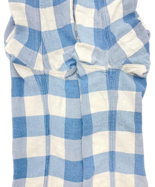 RRL（ダブルアールエル）RRL (ダブルアールエル) スリム フィット ツイルウエスタン シャツ ブルー サイズ:Ｍの古着・服飾アイテム