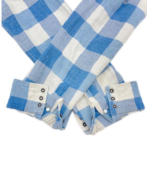 RRL（ダブルアールエル）RRL (ダブルアールエル) スリム フィット ツイルウエスタン シャツ ブルー サイズ:Ｍの古着・服飾アイテム