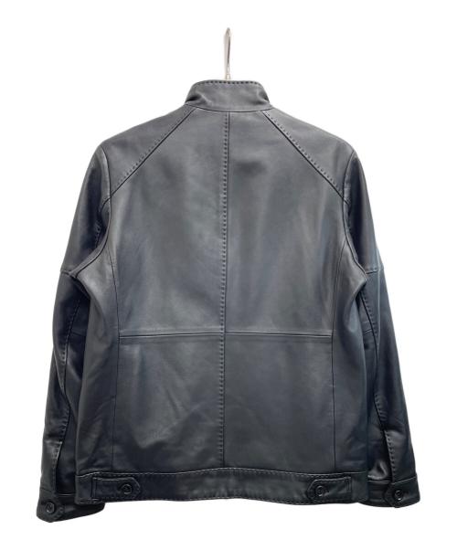 MEN'S BIGI（メンズビギ）MEN'S BIGI (メンズビギ) ラムレザークローム タンニングジャケット ブラック サイズ:03の古着・服飾アイテム