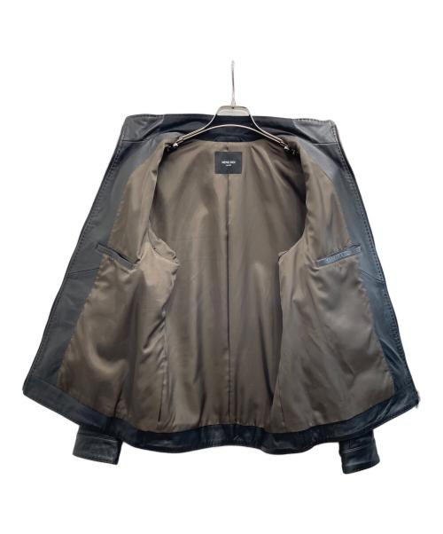 MEN'S BIGI（メンズビギ）MEN'S BIGI (メンズビギ) ラムレザークローム タンニングジャケット ブラック サイズ:03の古着・服飾アイテム